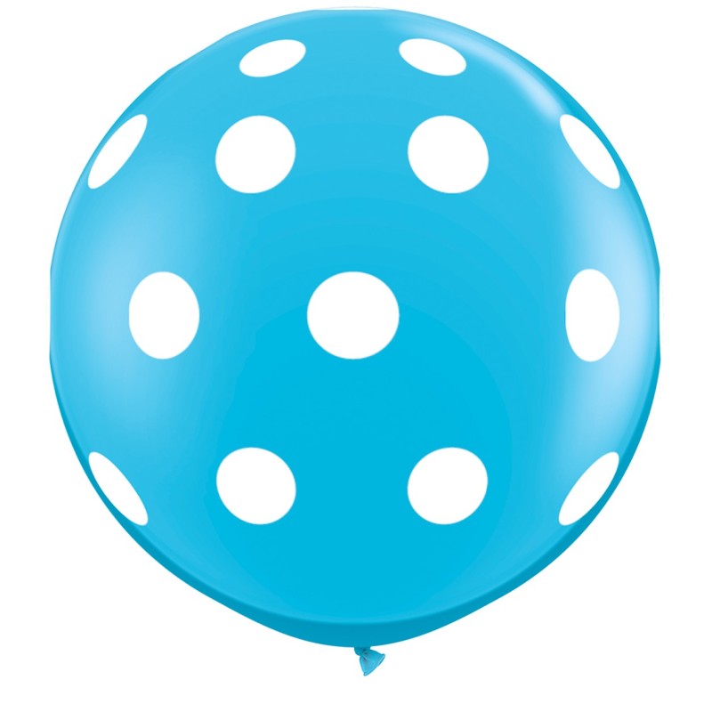 Blau große bedruckte Ballon mit punkten