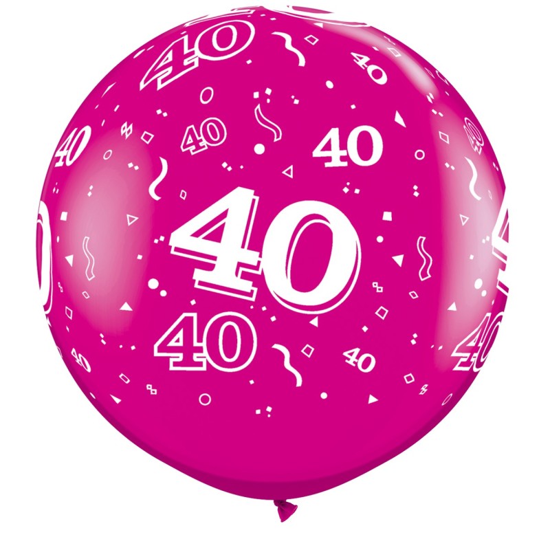 Divji jagodni veliki tiskani balon - številka 40