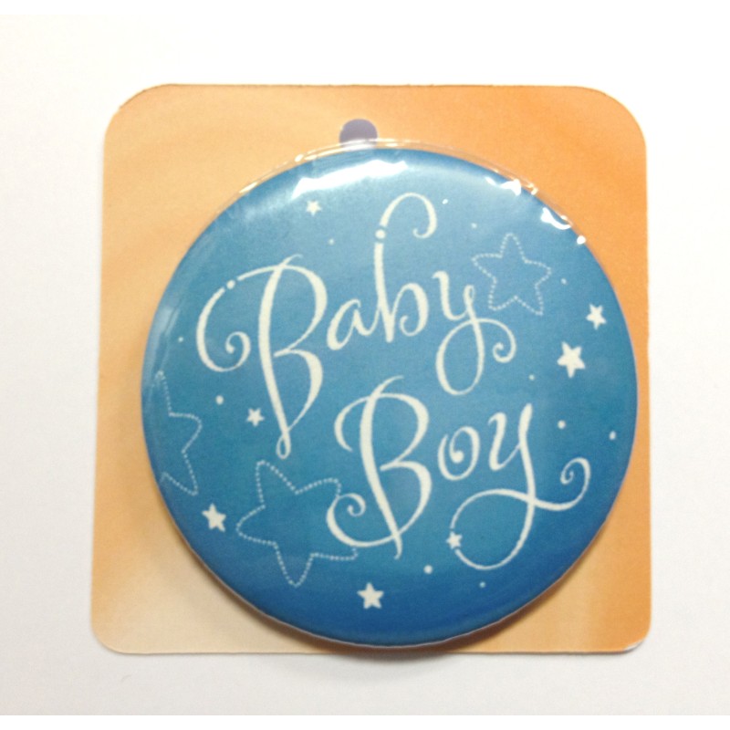 Light blue button badge - Baby Boy