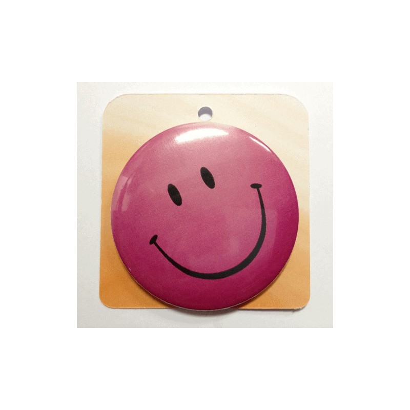 Rose button badge - Smile face