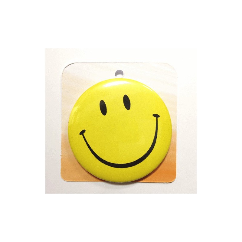 Smile Face Button Anstecker Brosche - gelb