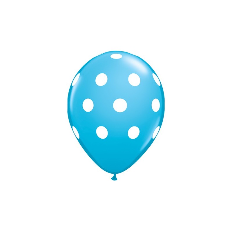 Robin's egg blue polka dot balloon 