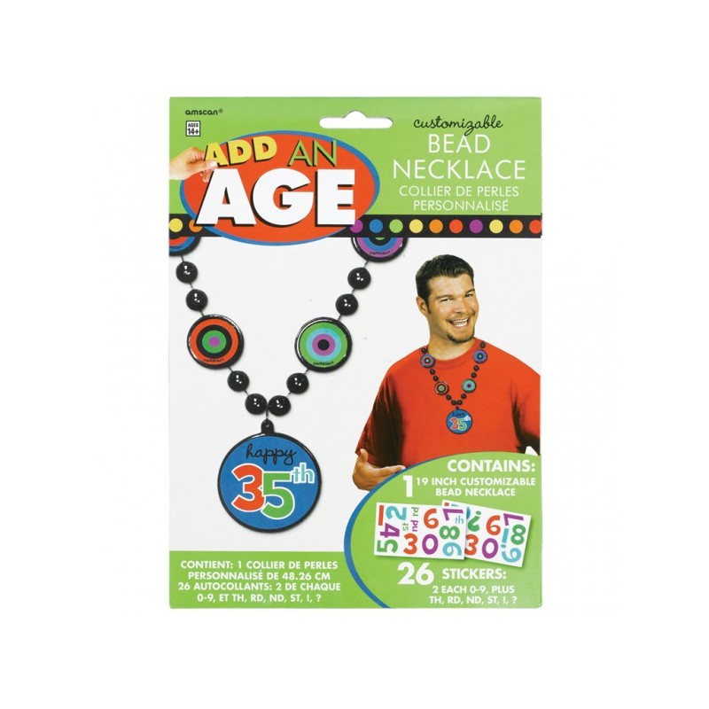 Add an Age - blue bead necklace