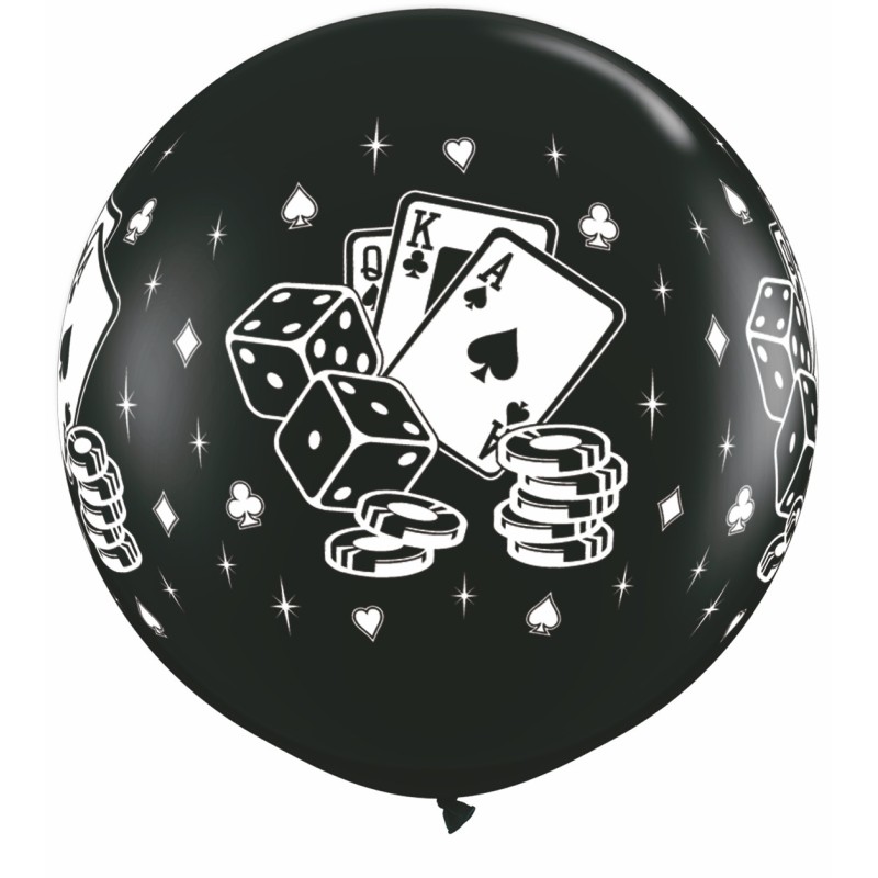 Balon Casino Dice & Cards Assortment - 90 cm