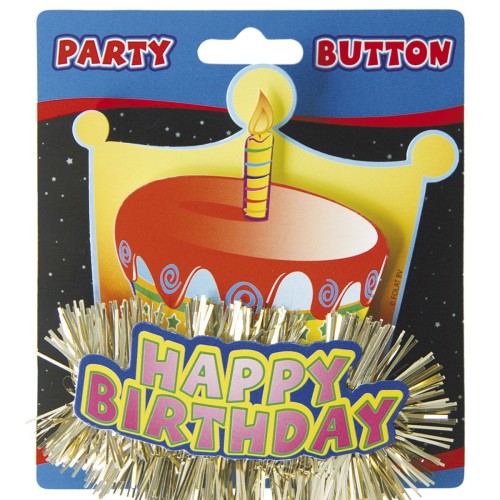 3D button Happy birthday 