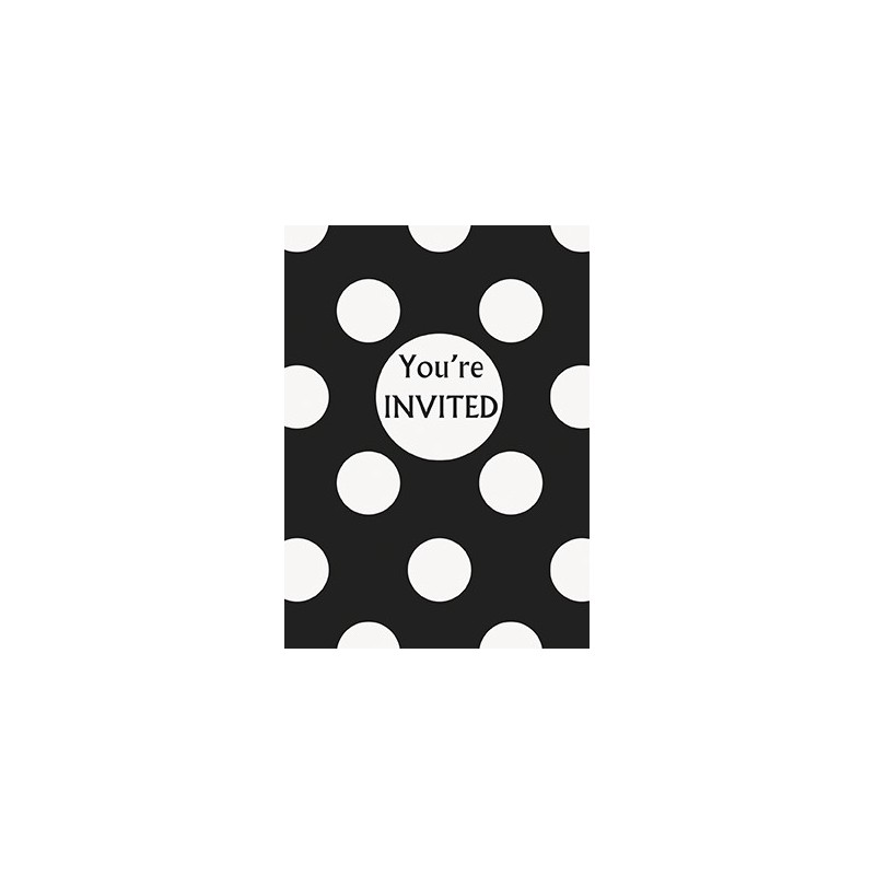 Black dots invitations