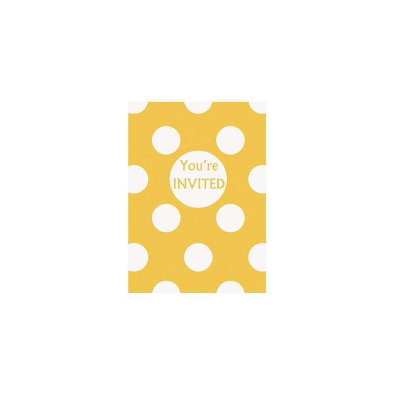 Yellow dots invitations