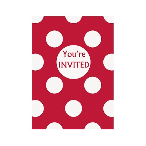 Red dots invitations
