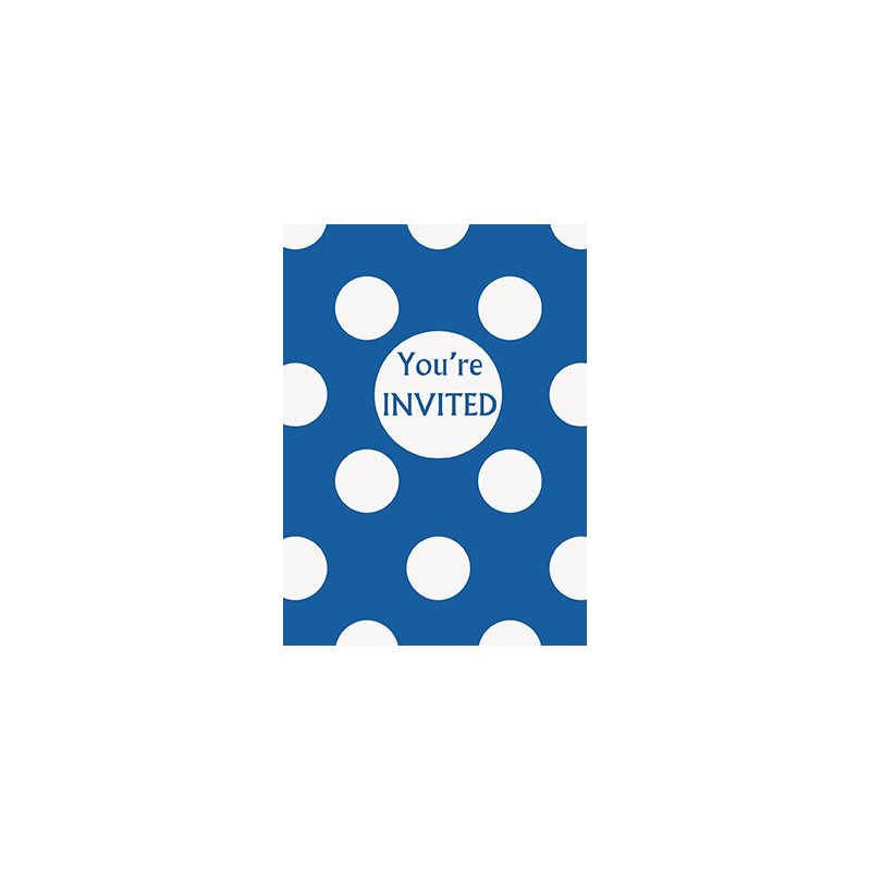Blue dots invitations