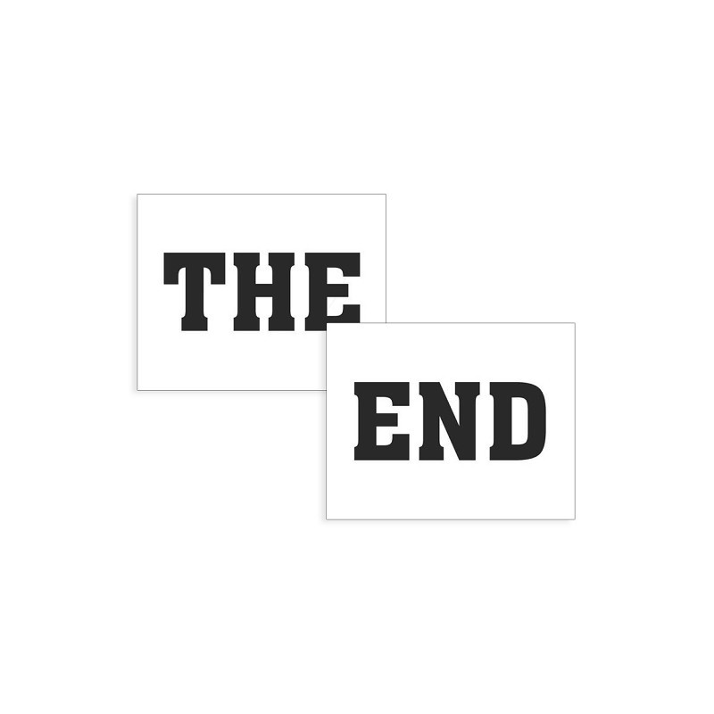 Shoe stickers "THE END"