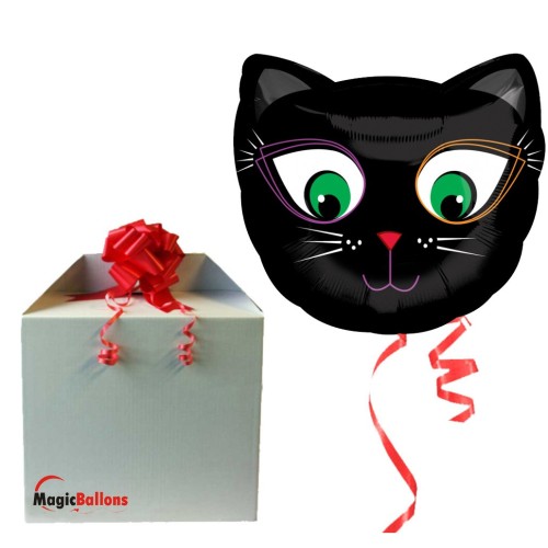 Black Cat - Folienballon in Paket