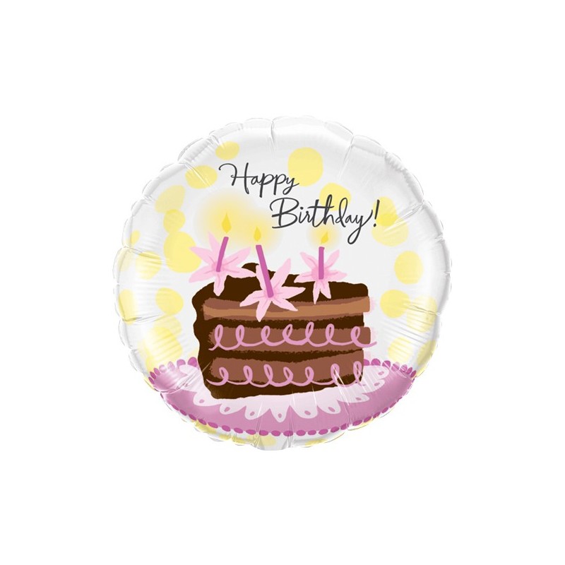 BirthdayChocolate Cake Slice - Folienballon