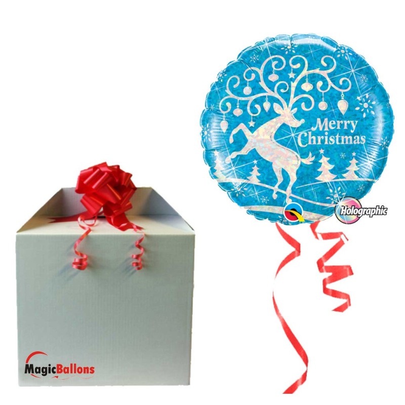 Decorated Reindeer - Folienballon in Paket