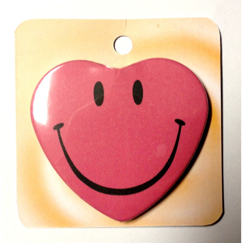 Wild berry button badge - Smile face